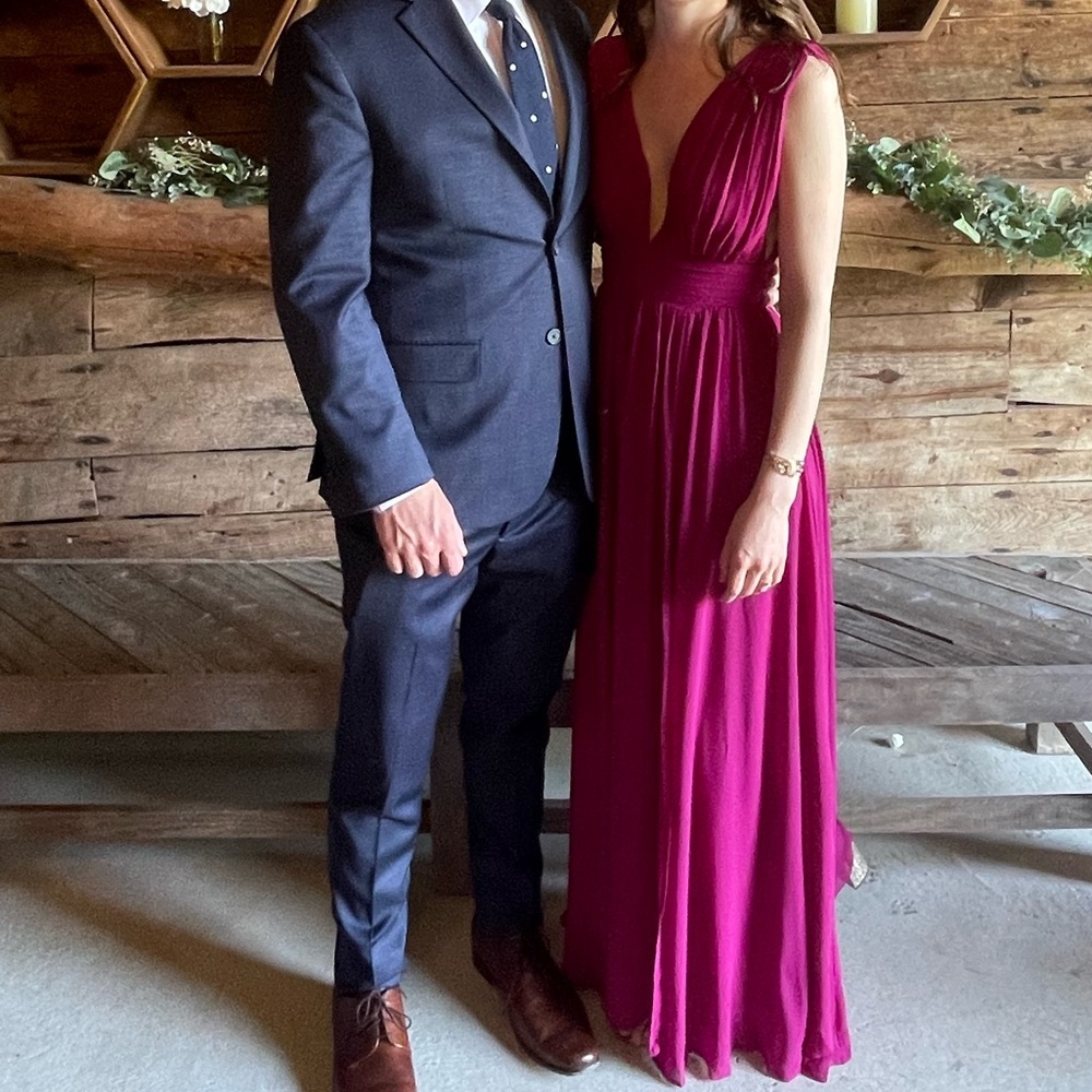 Elegant deep pink  Gown